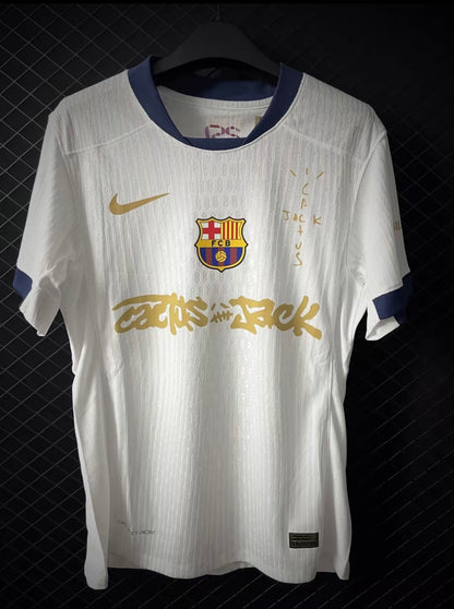 Fc Barcelona X Travis Scott White Jersey 24/25