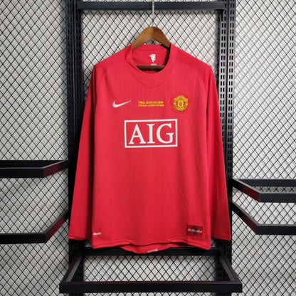 Manchester United 07/08 Retro UCL Home Shirt L/S