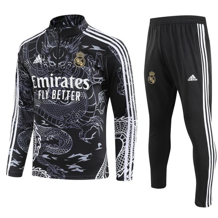 Real Madrid Black Dragon Tracksuit 24/25