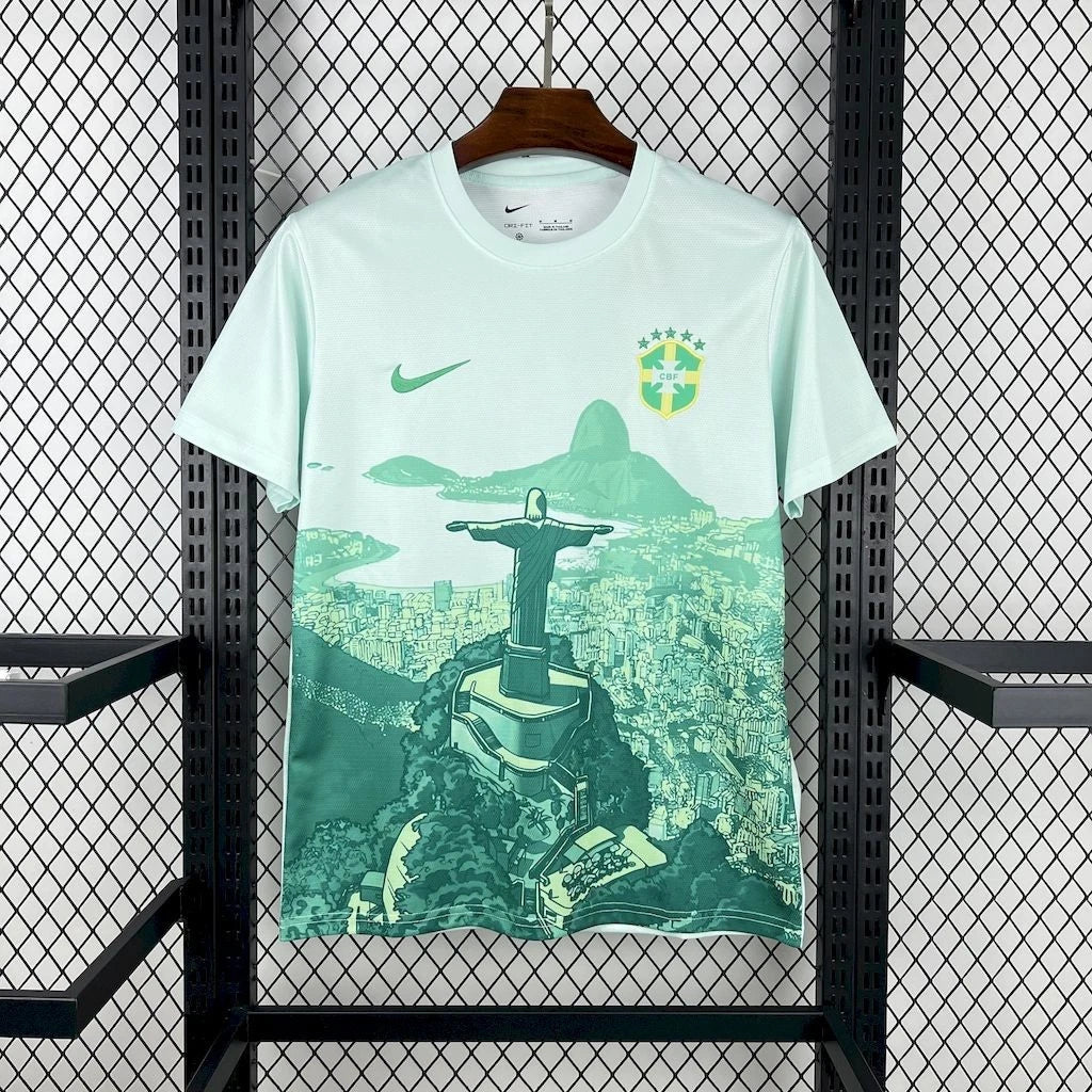 Brazil 25/26 Christ Redeemer Green Shirt