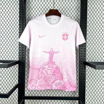 Brazil 25/26 Christ Redeemer Pink Shirt
