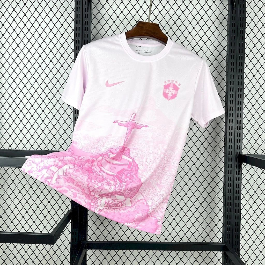 Brazil 25/26 Christ Redeemer Pink Shirt
