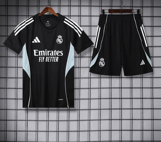 Real Madrid Black Shorts Set