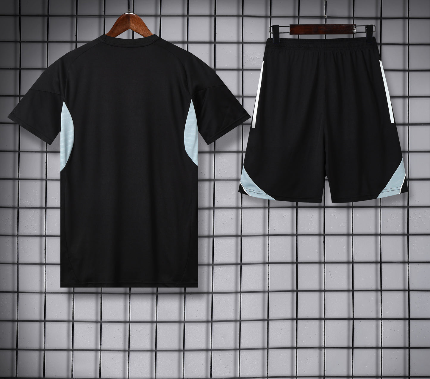 Real Madrid Black Shorts Set